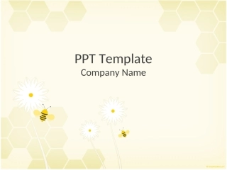 漂亮的PPT模板——淡黄蜂窝