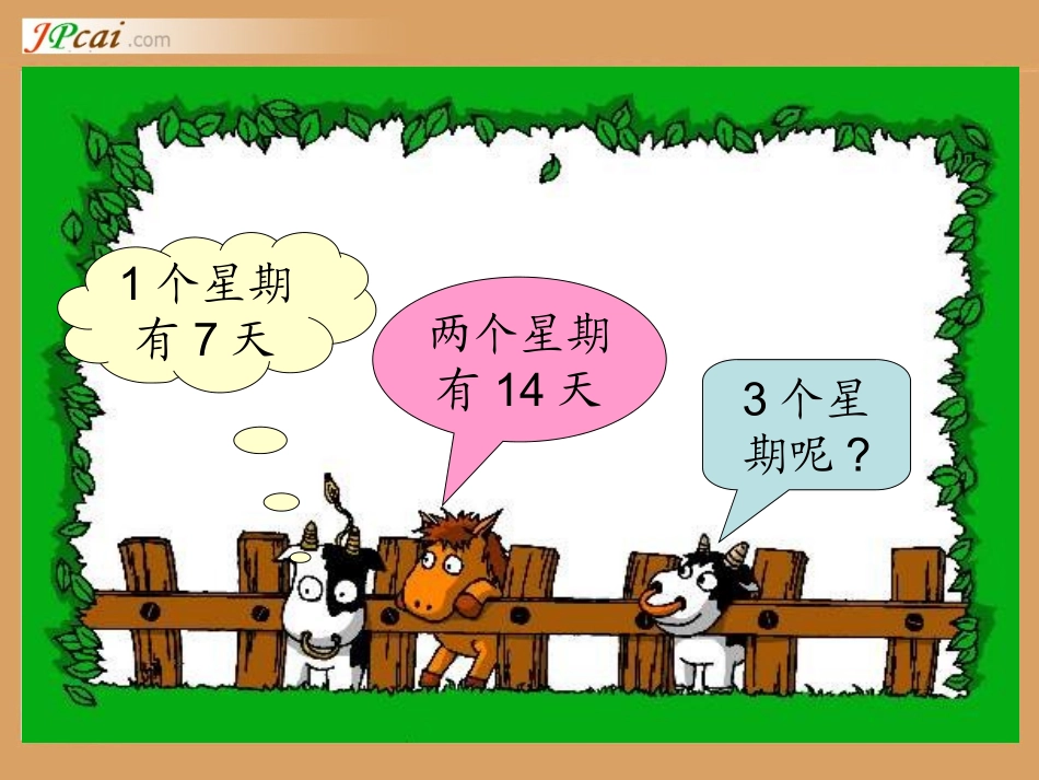 北师版小学数学二年级上册“一个星期有几天”课件_第3页
