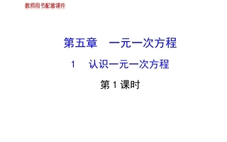 2014版初中数学金榜学案配套课件：第五章1认识一元一次方程第1课时（北师大版七年级上）