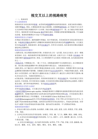 视交叉以上的视路病变