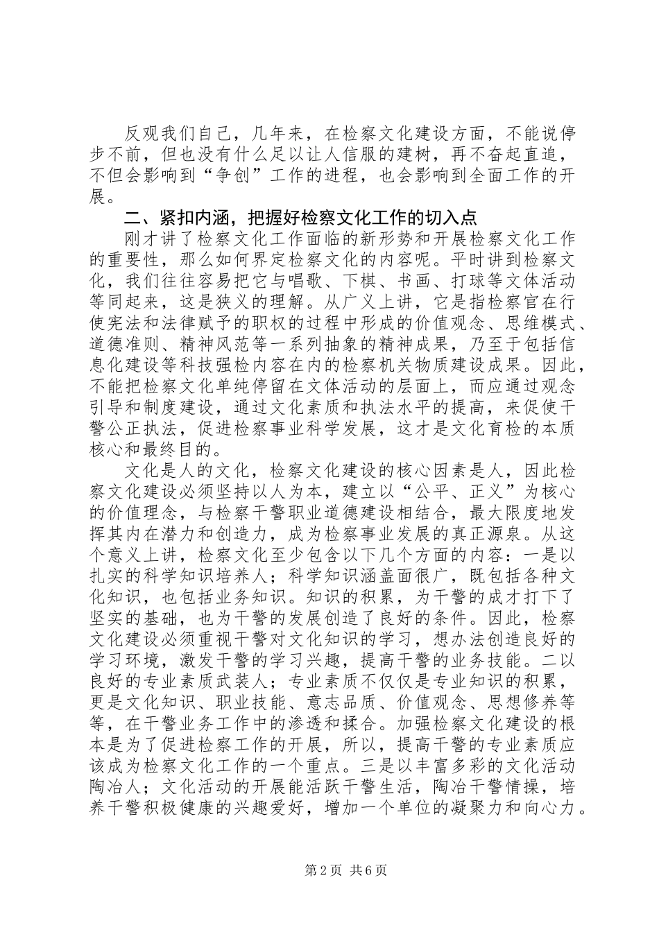 主任在文化检察工作会上的讲话_第2页