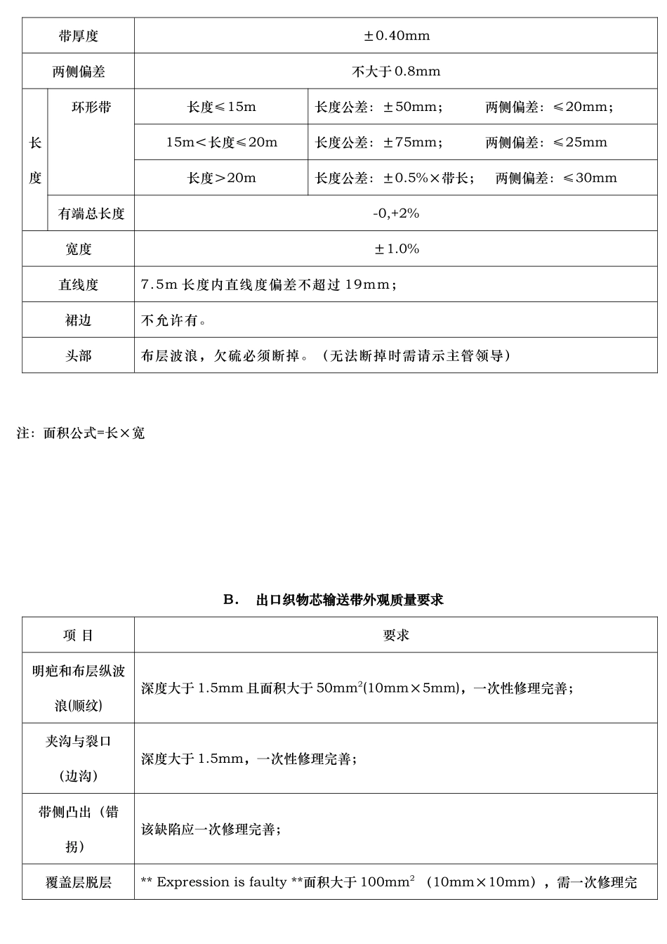 输送带外观质量要求_第2页