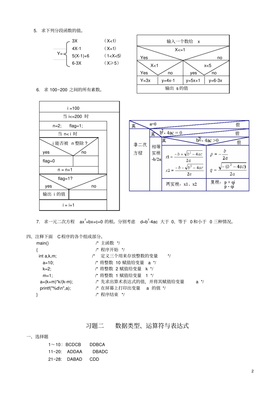 C语言程序设计课后答案_第2页