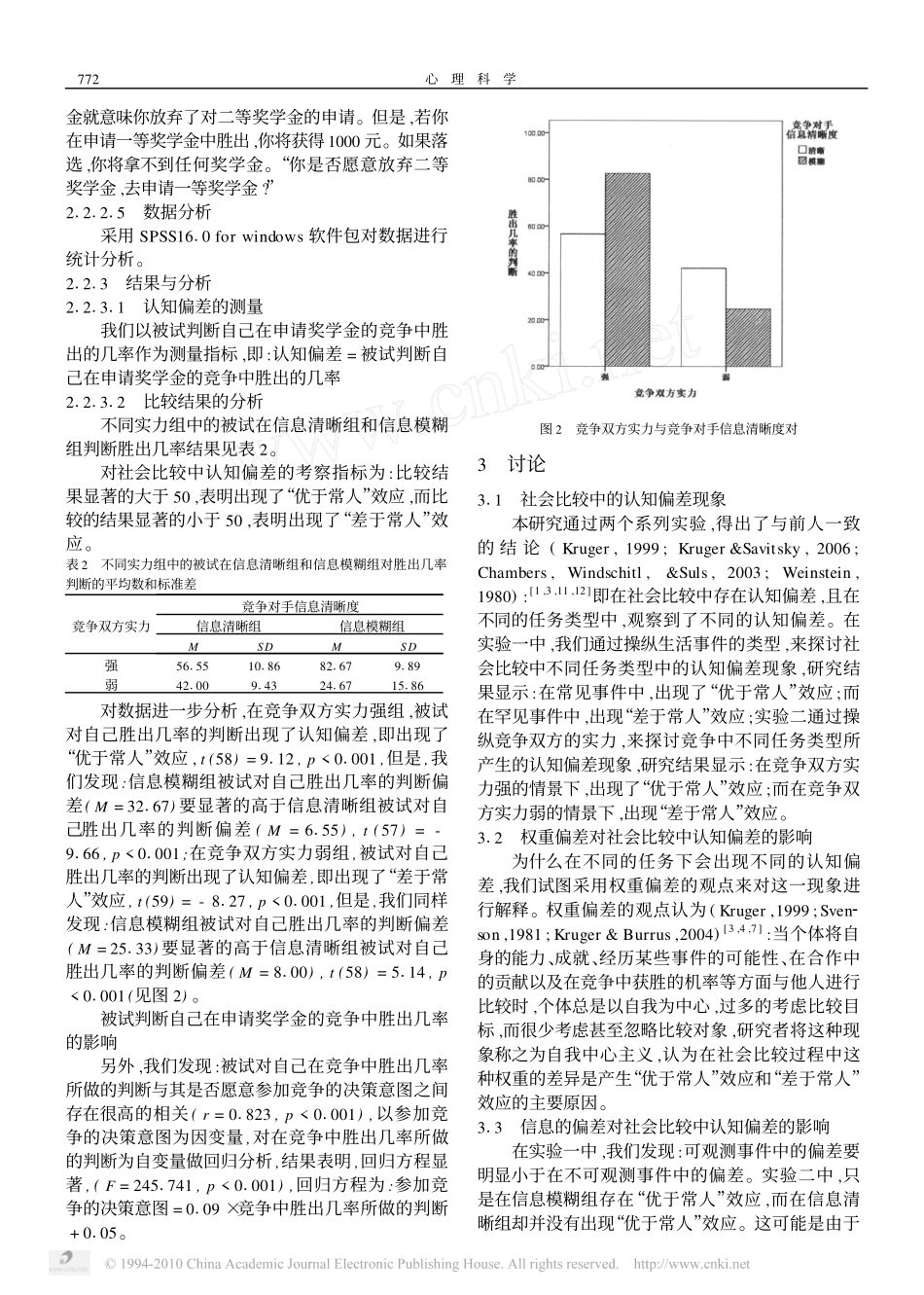 任务类型与信息清晰度对社会比较中认知偏差的影响_第3页