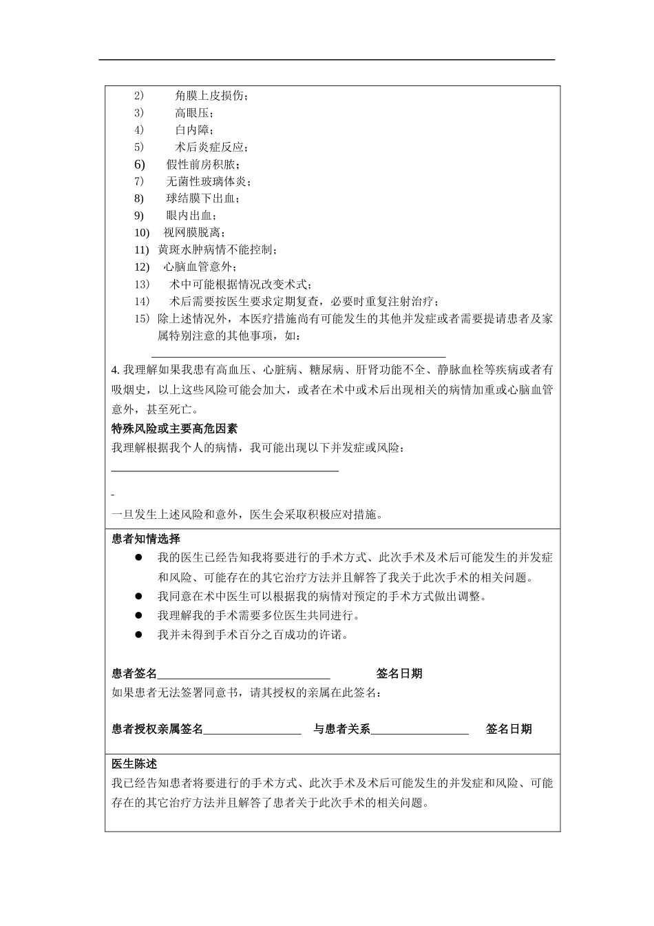 手术同意书-玻璃体腔注药术_第2页