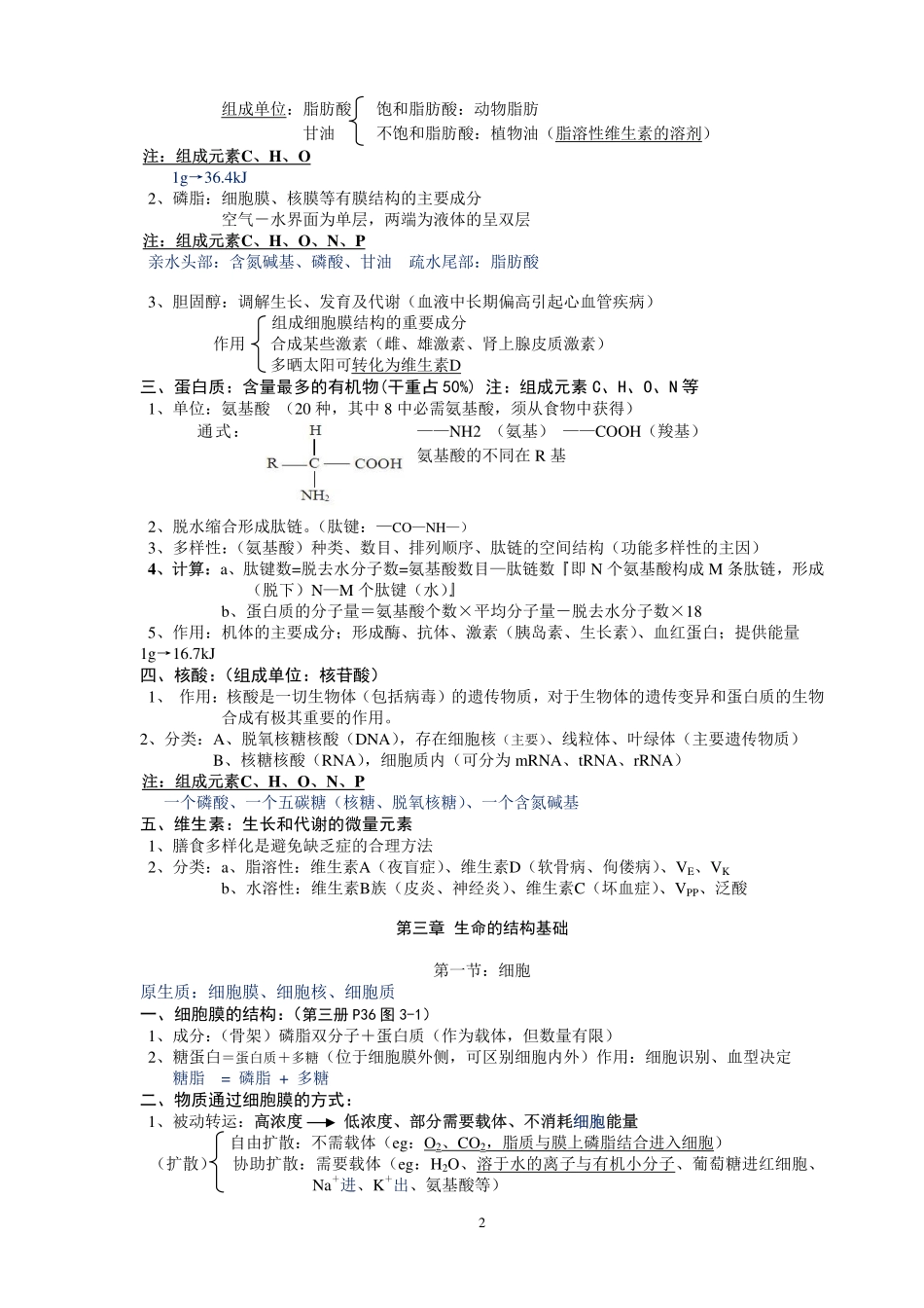 生物期末复习提纲_第2页