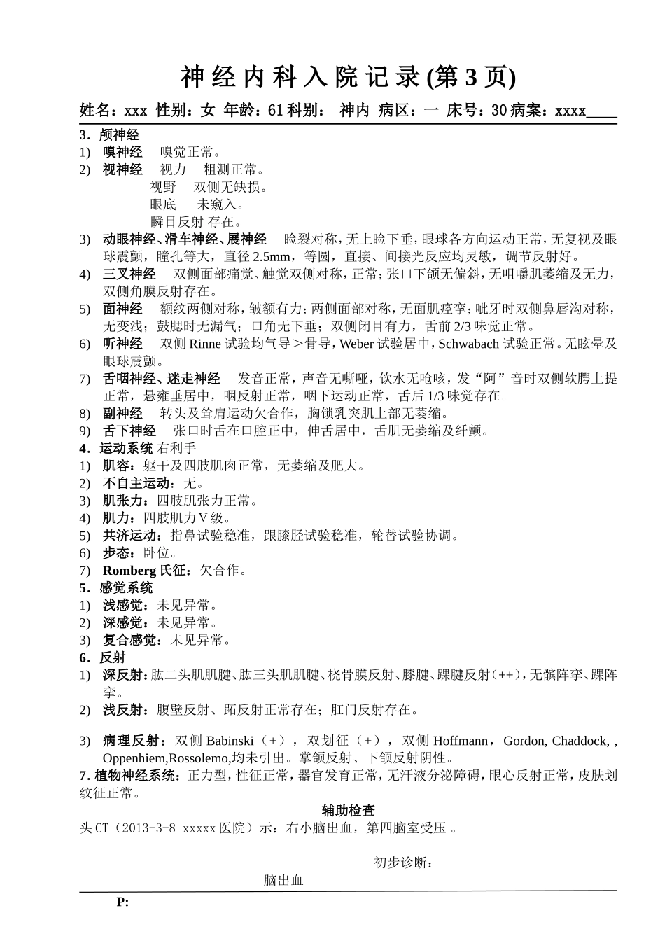 脑出血大病历_第2页