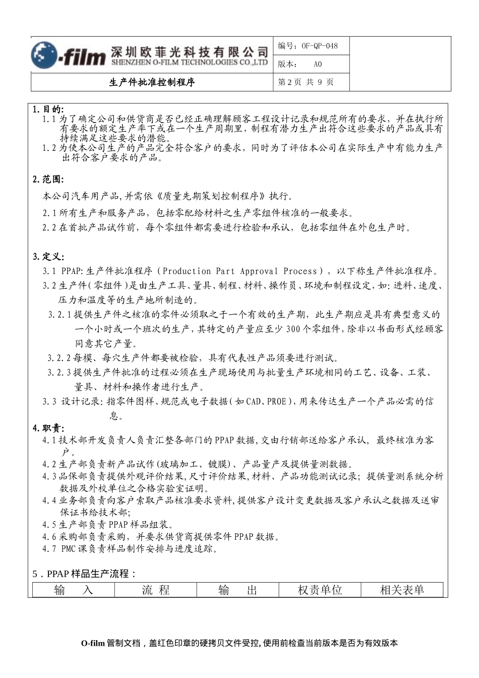 生产件批准控制程序ok_第2页