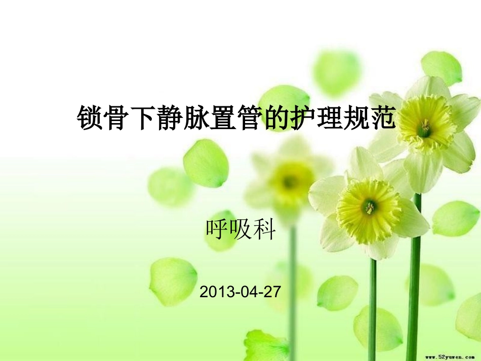 锁骨下静脉置管的护理规范_第1页
