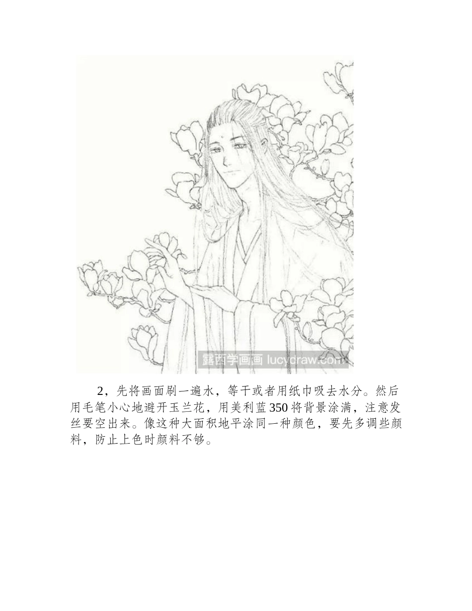 水彩画教程：玉兰少年水彩画教程_第2页