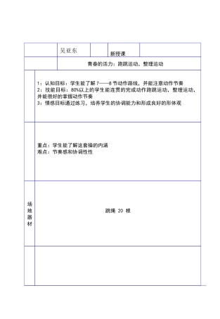 青春的活力跑跳