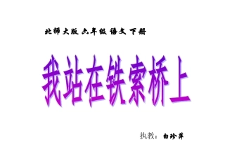 （北师大版）六年级语文下册课件我站在铁索桥上2