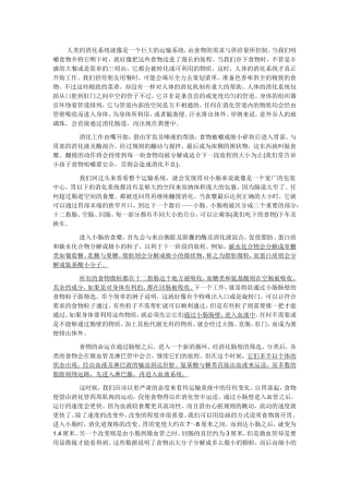 食物的吸收过程