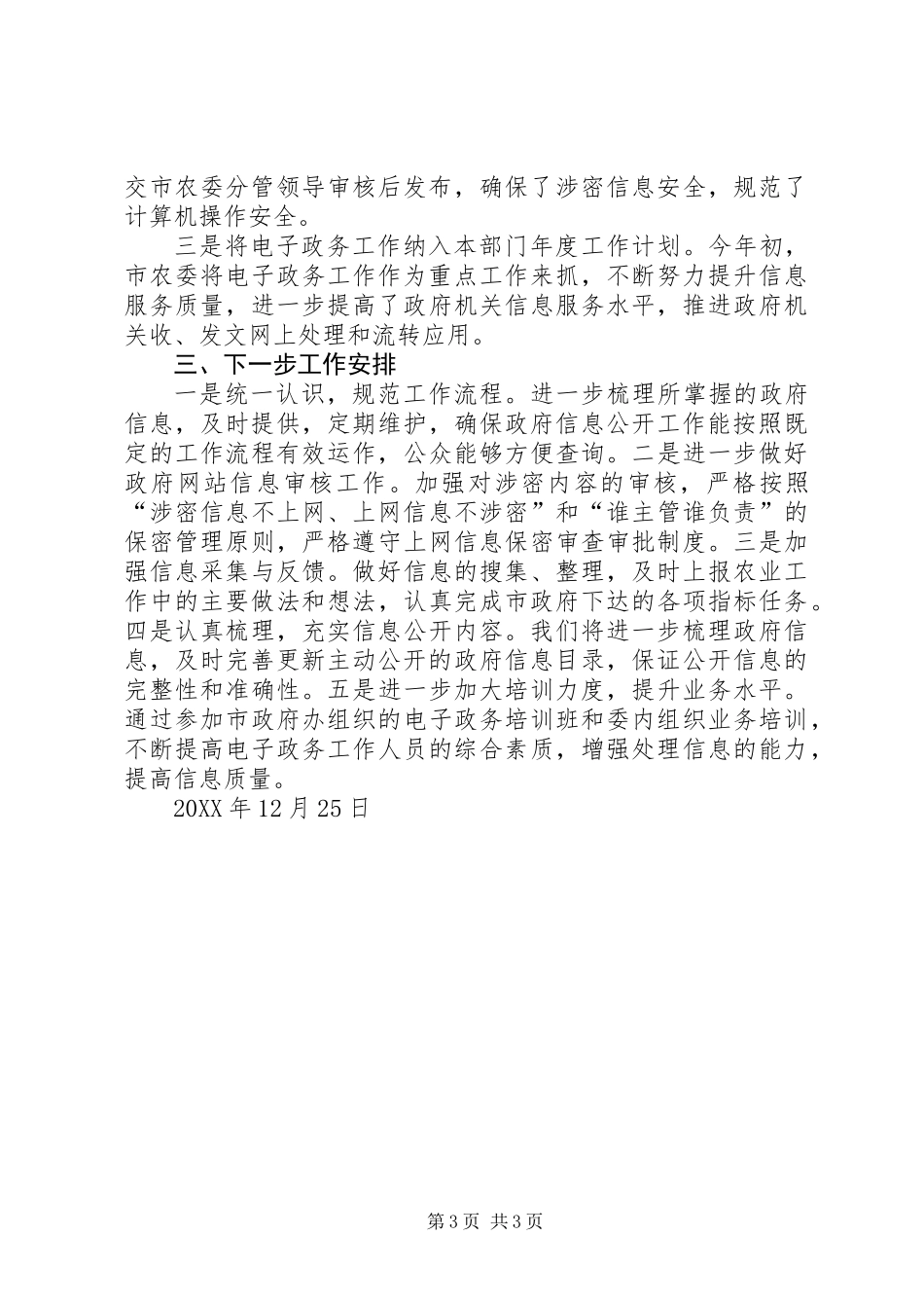 201X年电子政务工作总结_第3页