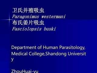 人体寄生虫学——肺吸虫