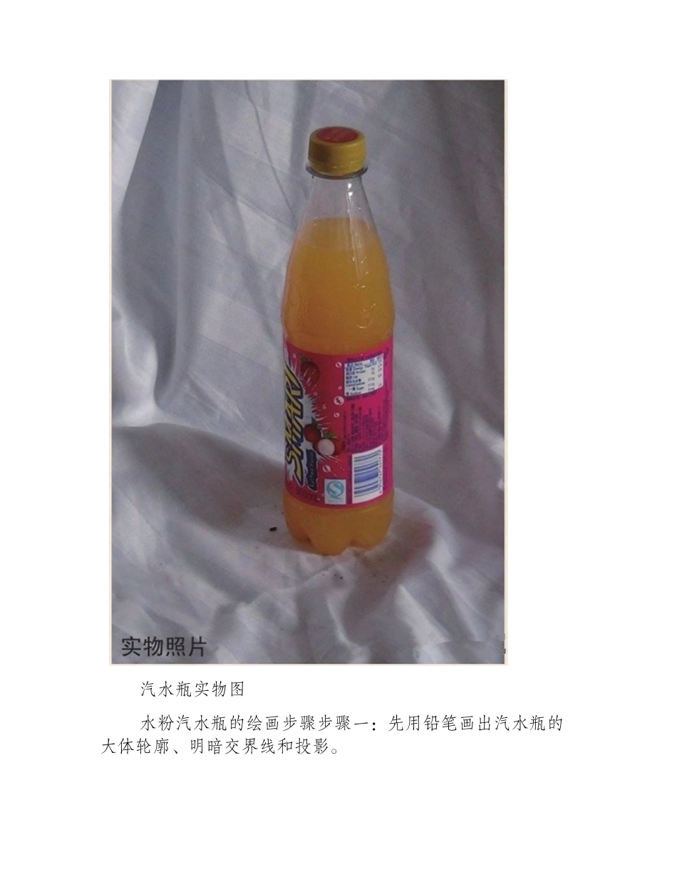 汽水瓶的水粉画步骤图解水粉画教程_第2页