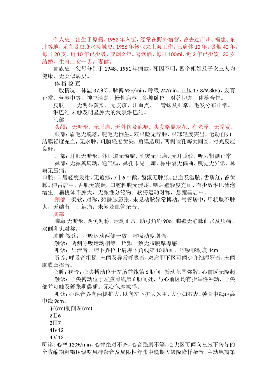 内科完整病历范文_第2页