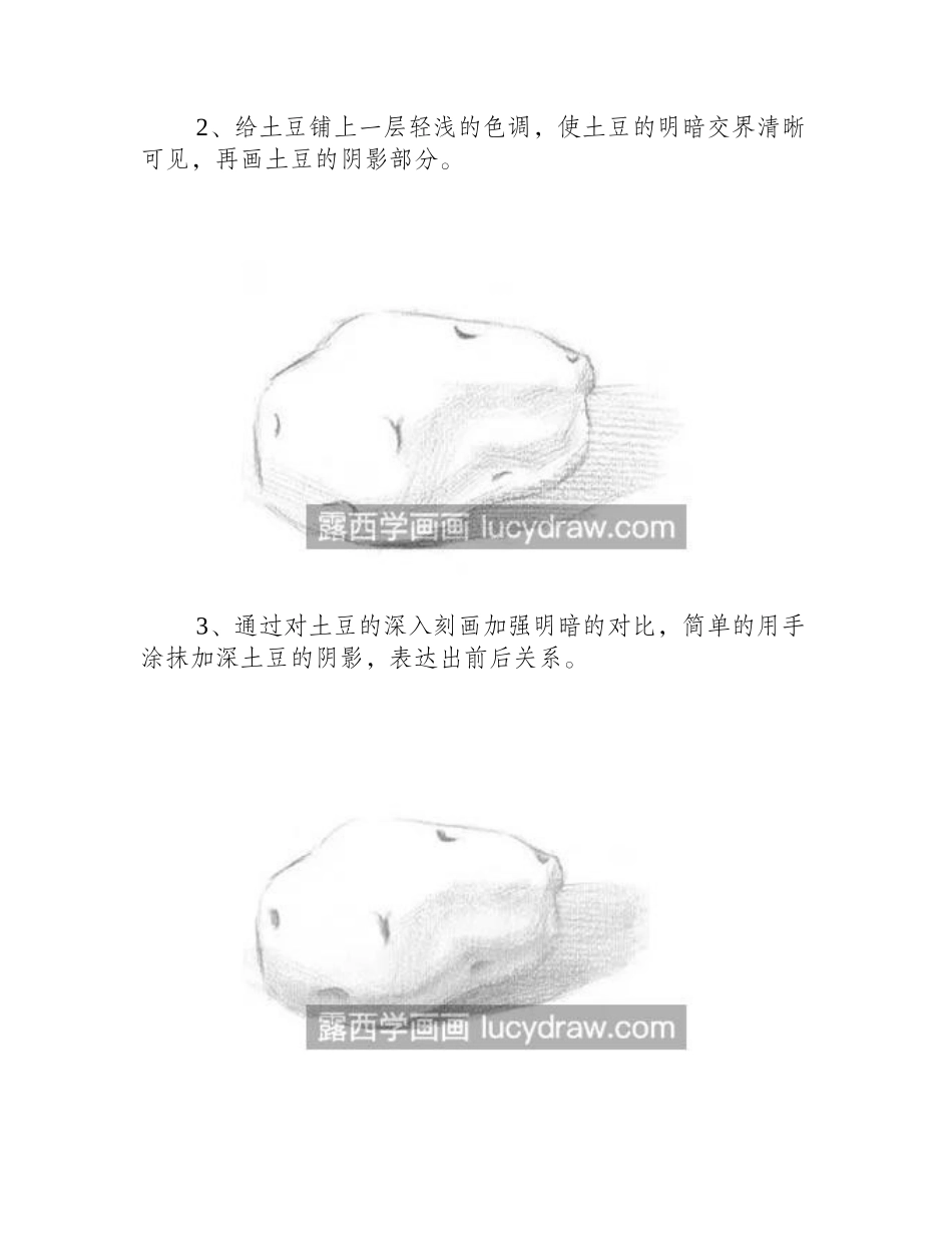 土豆怎么画_马铃薯的素描步骤有哪些_素描教程_第2页