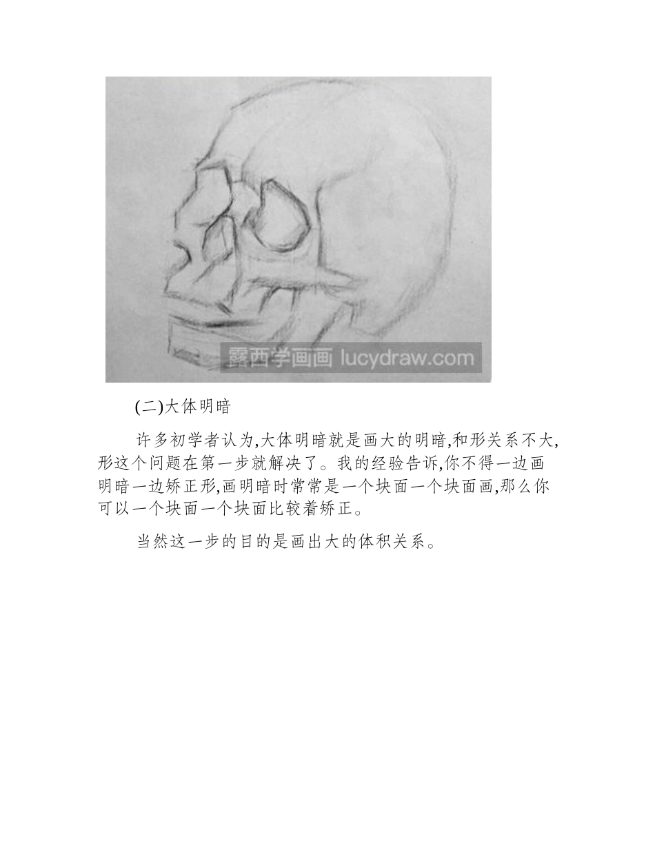 素描教程：教你画头骨素描教程_第2页
