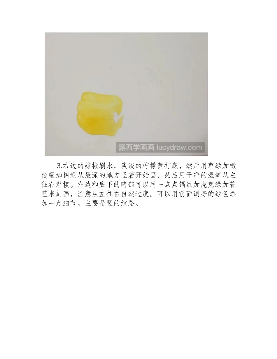 柿子椒的画法，简单水彩教程水彩画教程_第2页