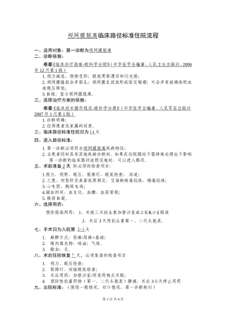 视网膜脱离临床路径