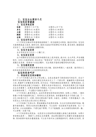 三 宝宝出生第四个月
