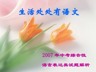 生活处处有语文综合活动归类