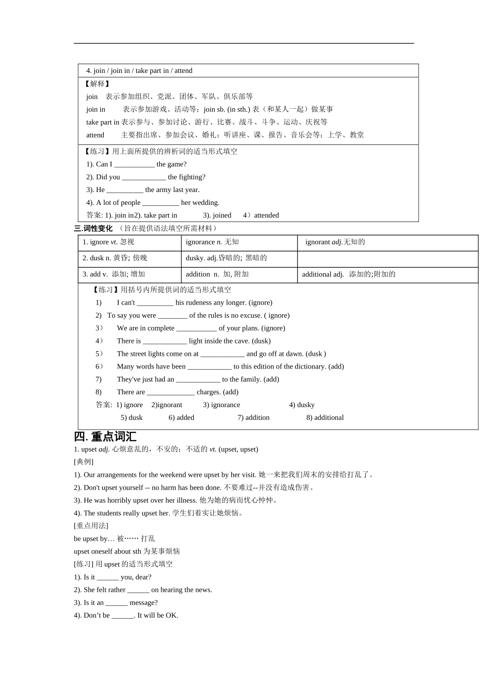 人教版高一英语必修一unit1全面_复习 2_第3页