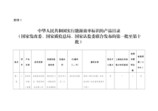 能效标识产品目录