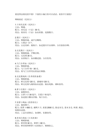 民间偏方治咽喉炎(本人试过有效哦)