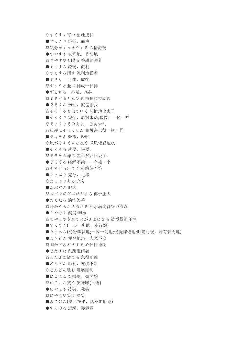 日语拟声拟态词【オノマトペ 】_第3页