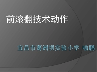 前滚翻技术动作 喻鹏