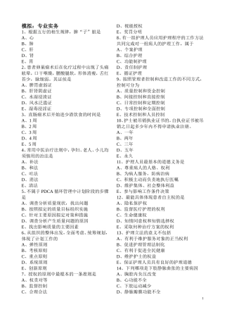 模拟：专业实务