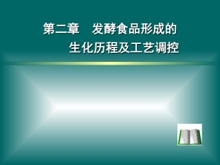 南农 发酵食品学 第二章 发酵的生化历程及工艺调控