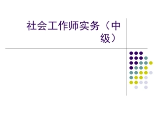社会工作师实务(2012)