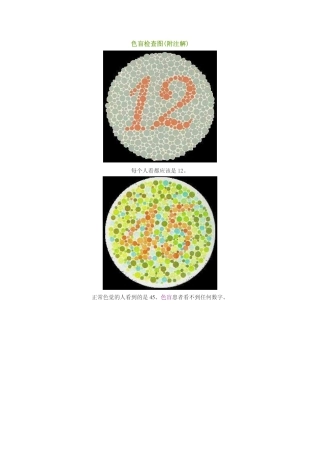 色盲检查图(附注解)