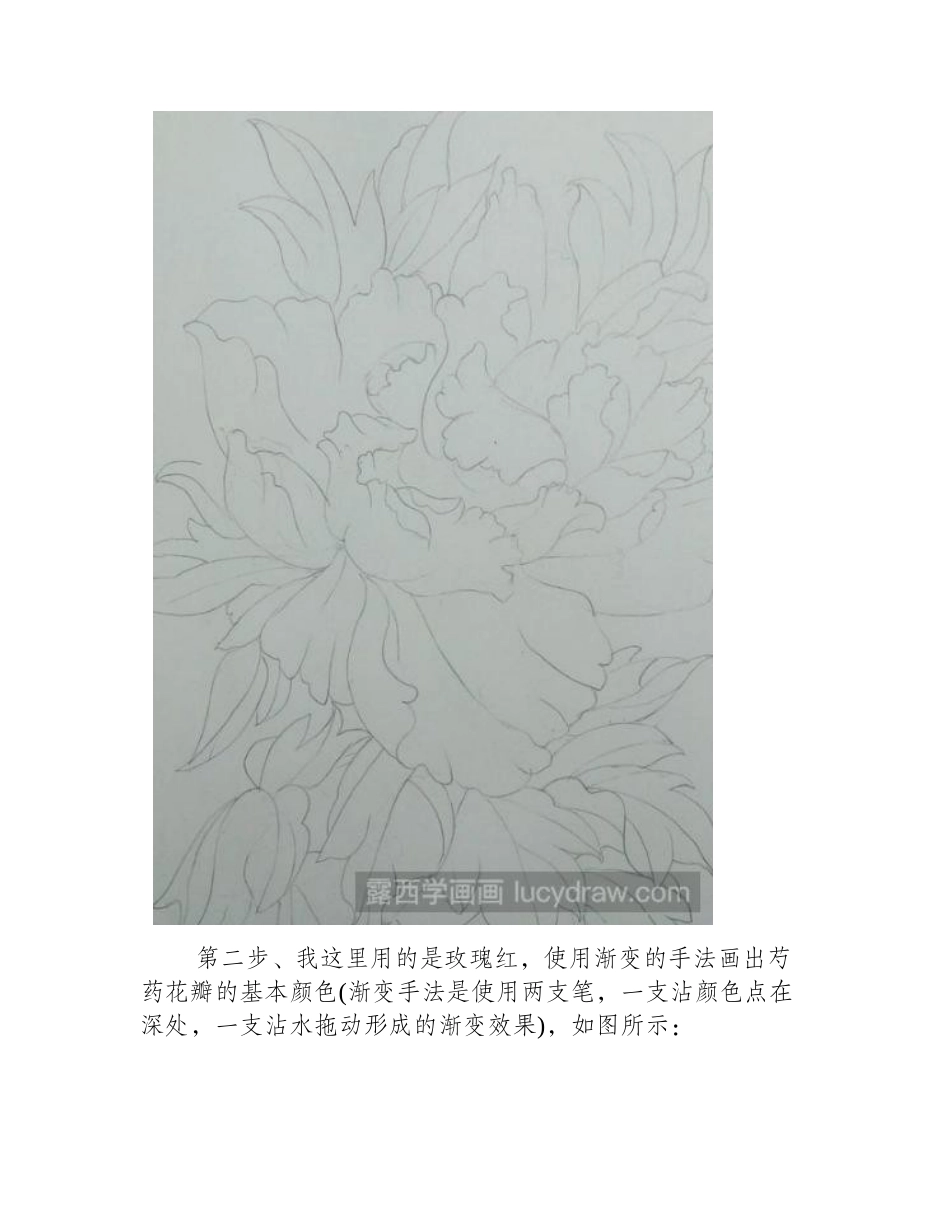 水粉画教程：教你画花开富贵水粉画教程_第2页