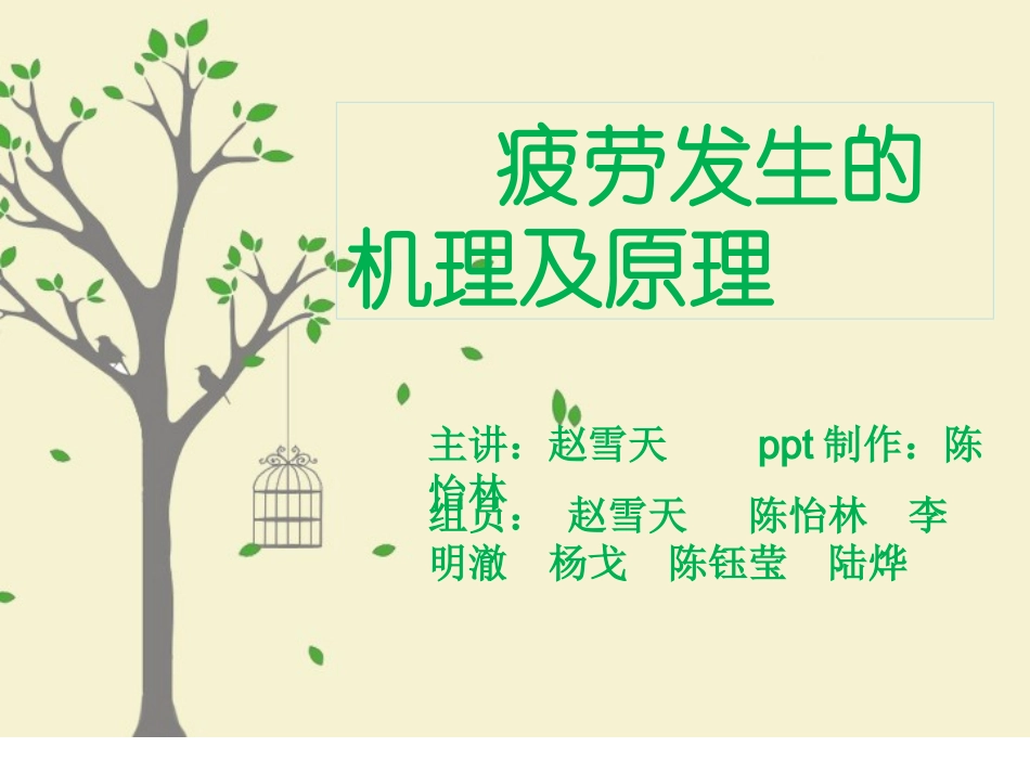疲劳产生的机理及原因_第1页