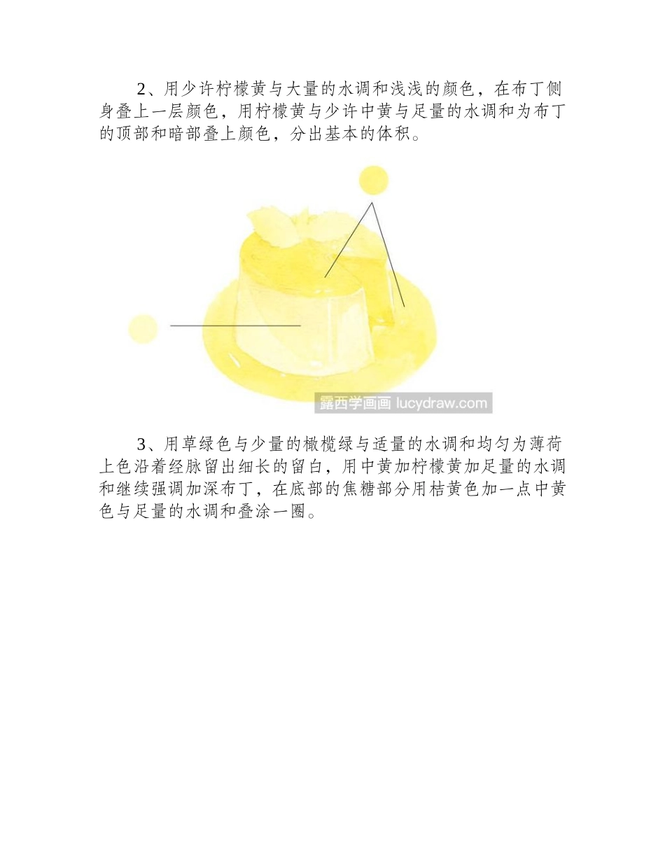 水彩画教程：简易布丁水彩画水彩画教程1_第2页