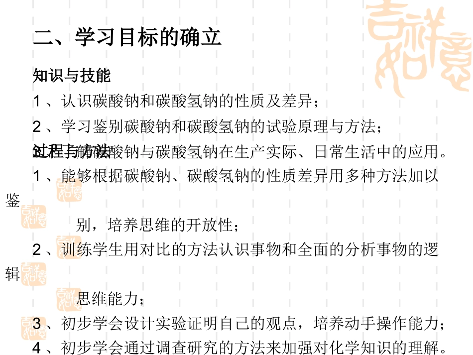 碳酸钠及碳酸氢钠(说课)_第3页