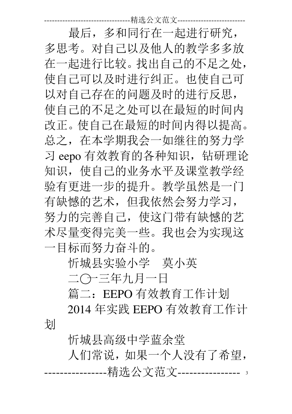 eepo个人专题计划_第3页