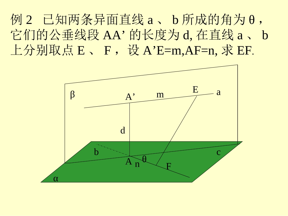 两条异面直线上任意两点间的距离_第3页