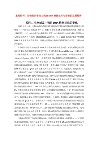 生物制品中DNA残留检测