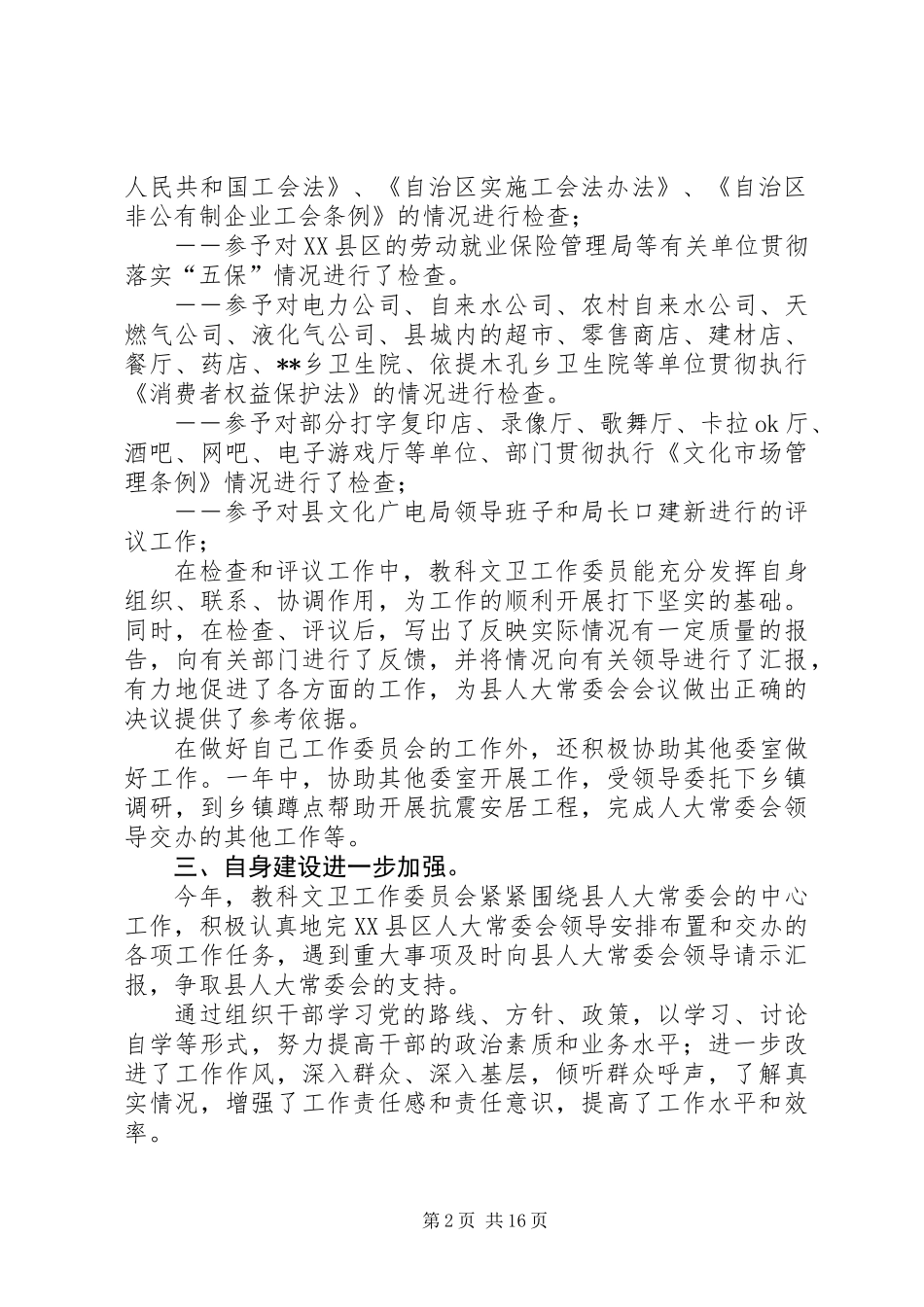 人大委个人工作总结(精选多篇)_第2页
