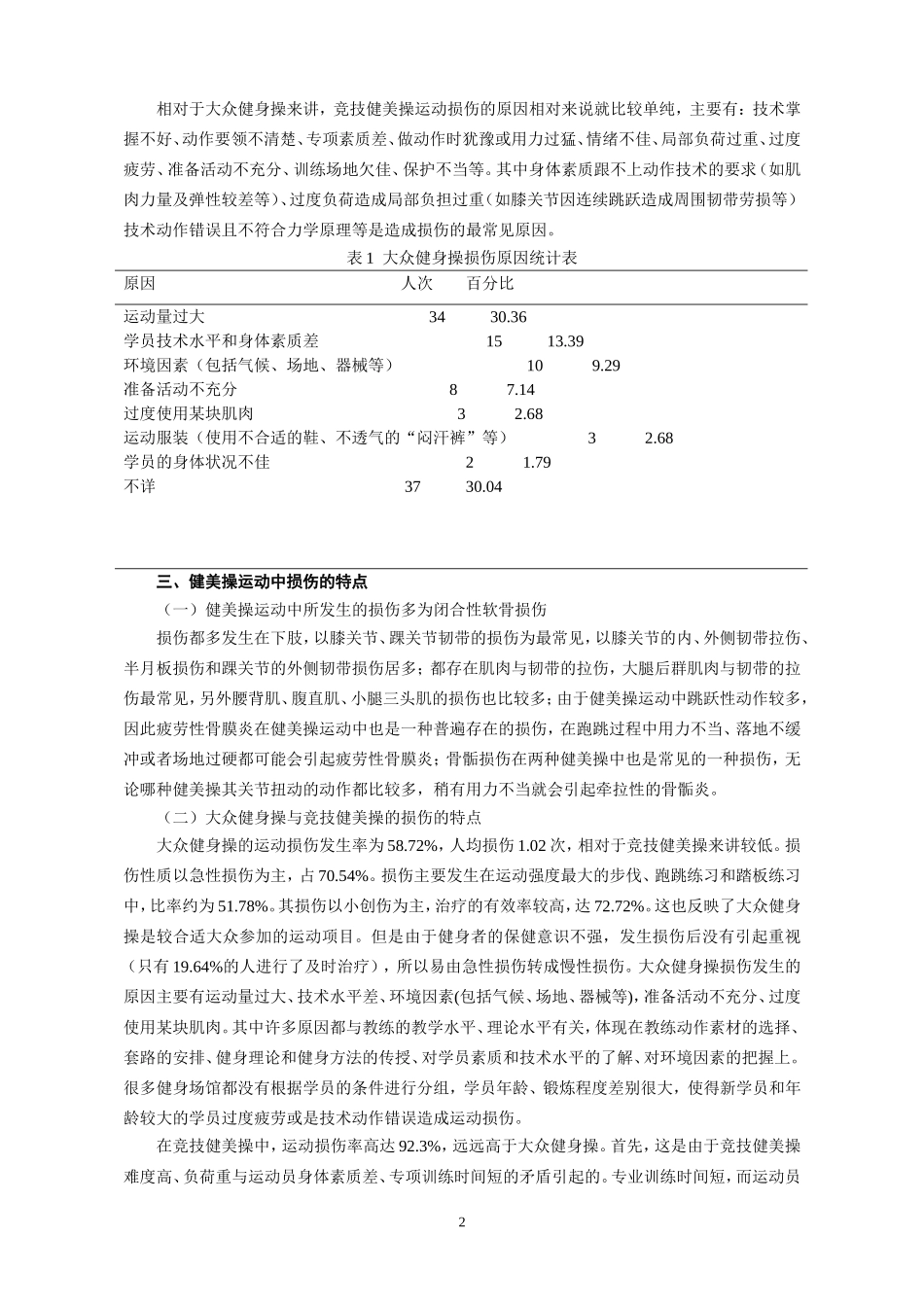 浅析健美操运动的损伤_第2页