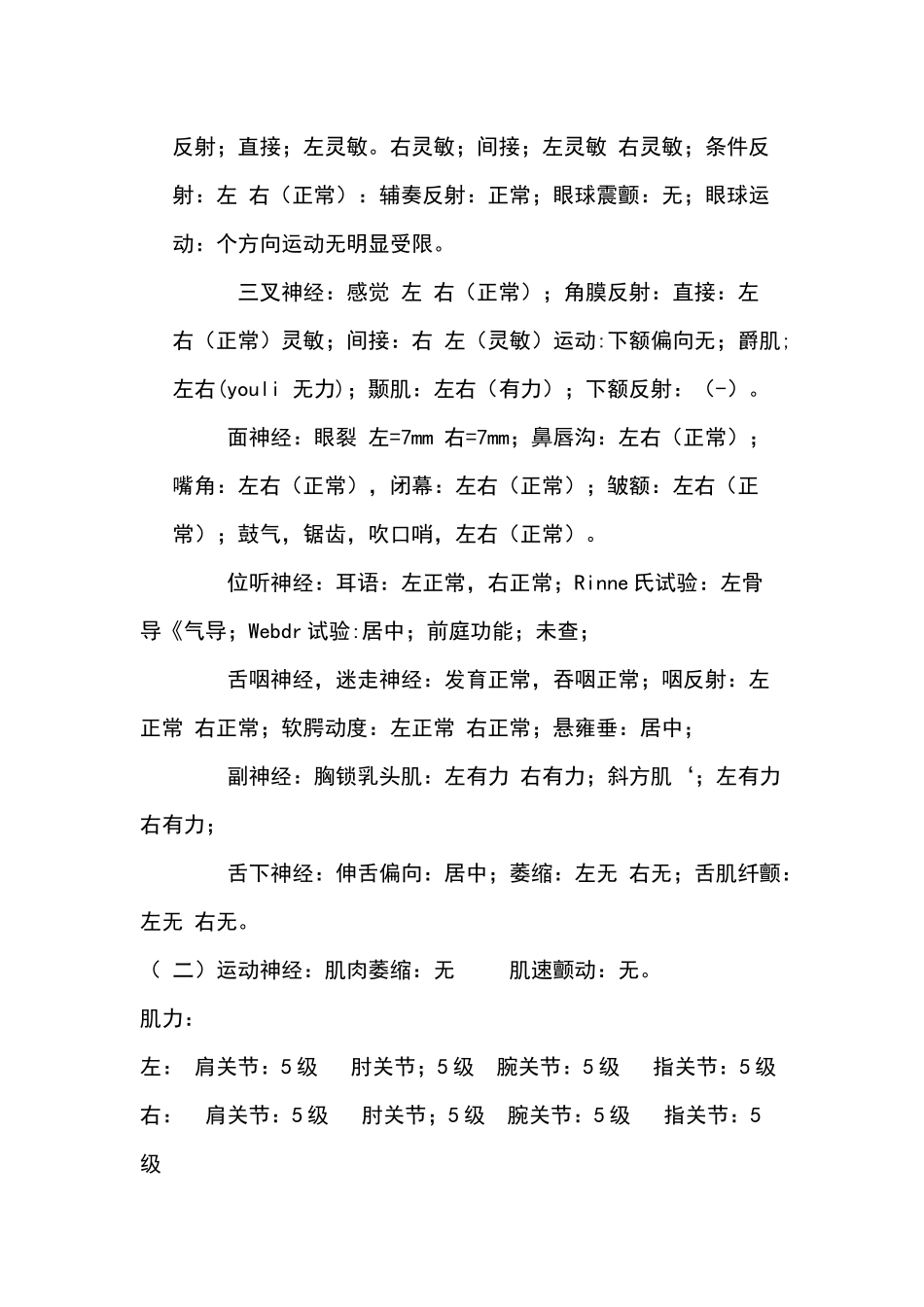 神经内科病历模版_第3页