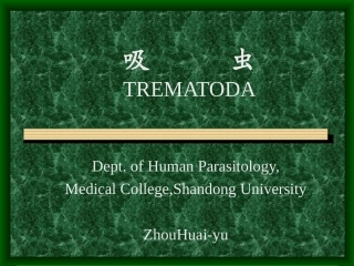 人体寄生虫学——肝吸虫