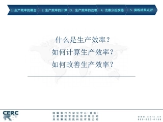 什么是生产效率