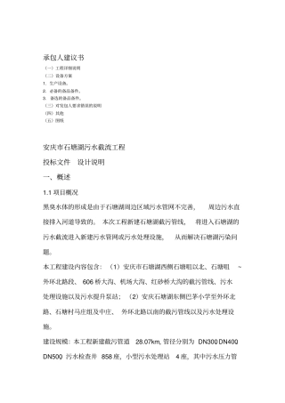 EPC项目投标文件承包人建议书
