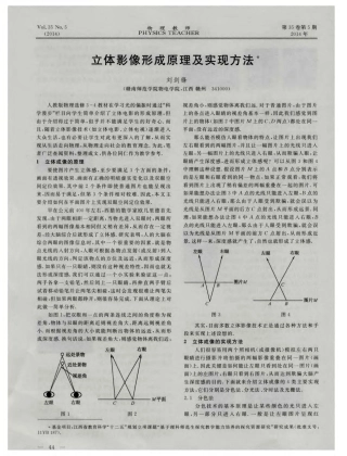 立体影像形成原理及实现方法